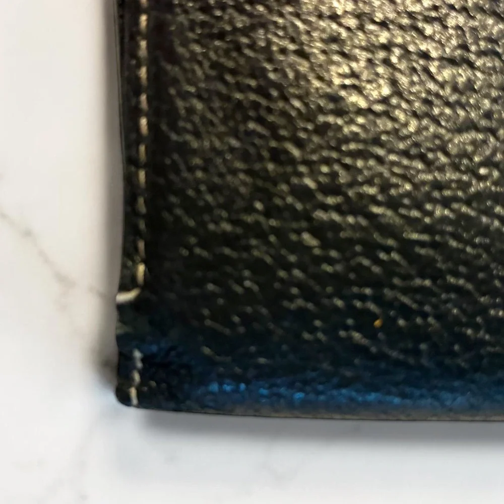 Vintage Salvatore Ferragamo Black Leather Bifold Wallet Made In Italy Luxury - Picture 4 of 13